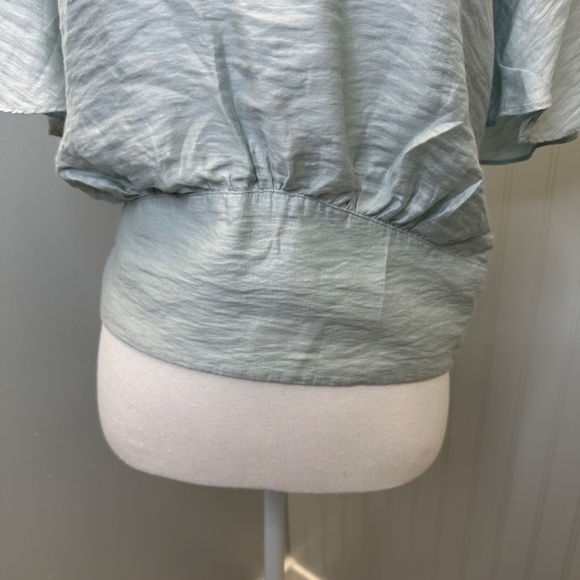 Free People Mint Green Open back cropped blouse Size XL - Picture 3 of 10